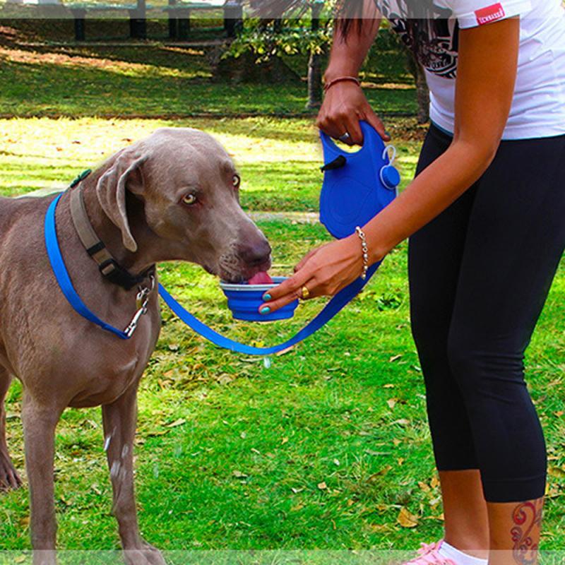 3 - in - 1 Portable Pet Traction Rope with Built - in Water Bottle - Ideal Dog Walking Leash - ispetlove
