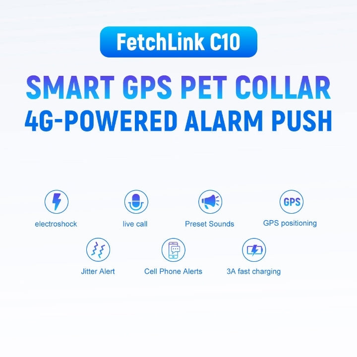 It demonstrates the multiple functions of the smart GPS pet collar