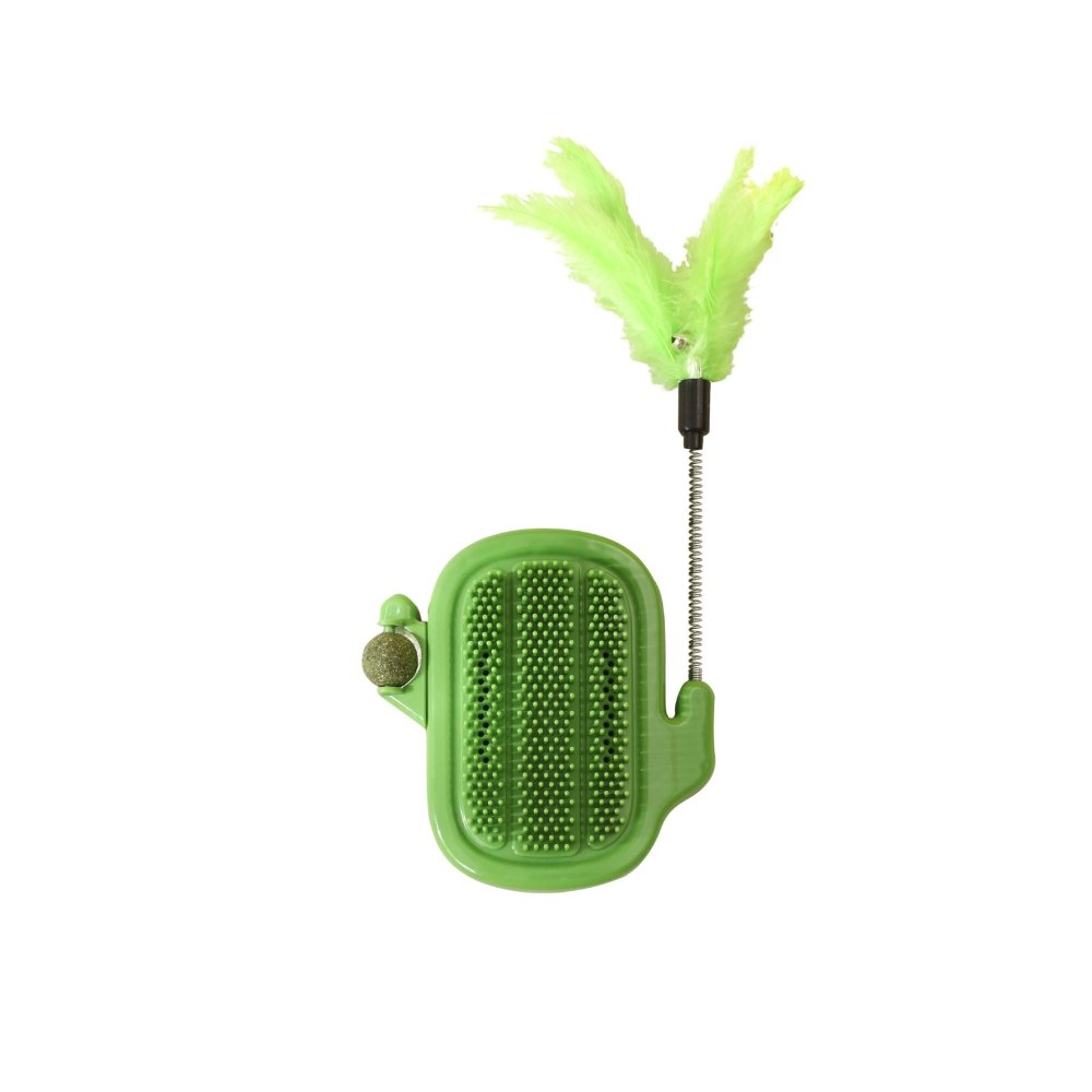 Cat Scratch Toy with Bell Rattle Stick and Cactus Scratcher - ispetlove